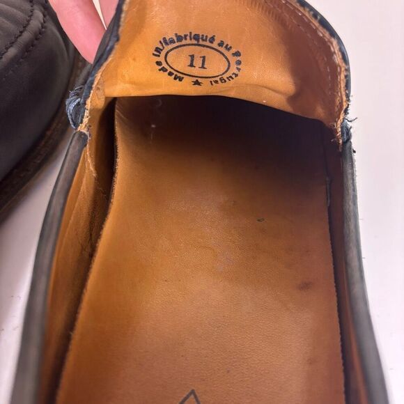 John Fluevog Blue Leather Loafer Men\'s Shoes 11